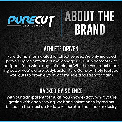 Pure Gains Advanced Creatine Monohydrate Powder - Muscle Building and Recovery Supplement - Sour Candy Flavor - 25 Servings - Creatine Monohydrate + Creatine HCl + More Powerful Ingredients