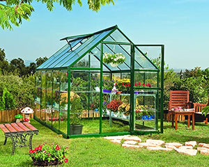 Palram HG5510G Hybrid Hobby Greenhouse, 6' x 10' x 7', Forest Green
