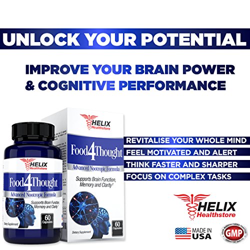 Brain Booster Support Supplement - Best for Mental Focus and Energy Pills - Super Ginkgo Biloba Capsules - St Johns Wort - Bacopa Monnieri - DMAE - Extra Strength Nootropics to Boost Memory & Clarity