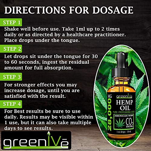 GreenIVe 28,000mg Hemp Oil with Vegan Omegas C02 Extraction Exclusively on Amazon (1)