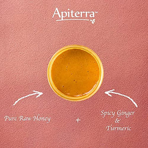 Apiterra - Raw Honey with Turmeric and Ginger - 12 Ounce