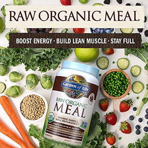 Garden of Life Raw Organic Meal Replacement Shakes for Weight Loss - Chocolate Plant Based Protein Powder, Pea Protein, Sprouts, Greens, Dairy Free All in One Shake for Women and Men, 28 Servings