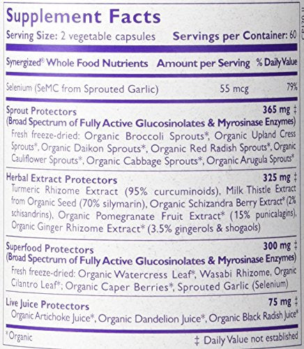 Pure Synergy Cell Protector | 120 Capsules | Made with Organic Ingredients | Non-GMO | Vegan | Support for Healthy Aging and DNA Protection