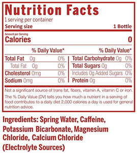 Cafeina - Caffeinated Spring Water (12 Pack) - 100mg Caffeine, Electrolytes, 7+ pH Balanced, Natural Energy Boost - Ultra Hydrating - Keto Friendly - Kosher - Pre-Workout Boost and Post-Workout Recovery