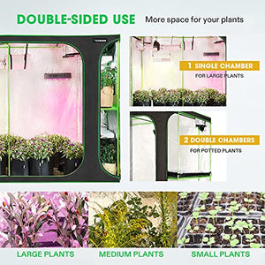 VIVOSUN 2-in-1 36”x24”x53” Mylar Reflective Grow Tent for Indoor Hydroponic Growing System