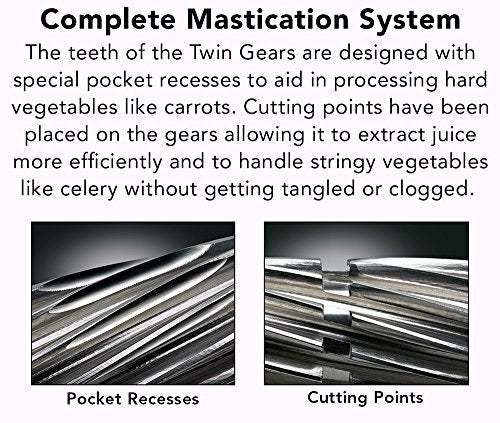 Tribest GSE-5050 Greenstar Elite, Cold Press Complete Masticating Slow Juicer with Jumbo Twin Gears