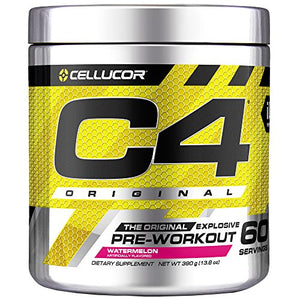 C4 Original Pre Workout Powder Watermelon | Vitamin C for Immune Support | Sugar Free Preworkout Energy for Men & Women | 150mg Caffeine + Beta Alanine + Creatine | 60 Servings