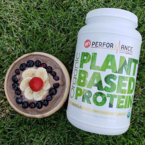 EarthNutri Organic Plant Based Protein Caramel Coffee Certified Organic Plant Sources, PANMOL B Complex, Quinoa Sprouts, Pea Protein, Hemp Protein, Oat Bran, Flax Seed Protein 31.49 oz